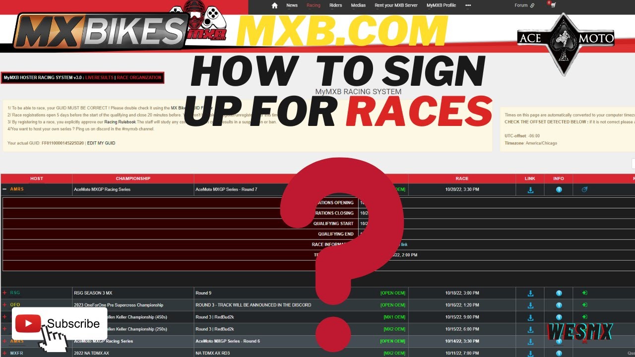 New to MX BIKES? Learn how to SIGN up for ORGANIZED RACES!