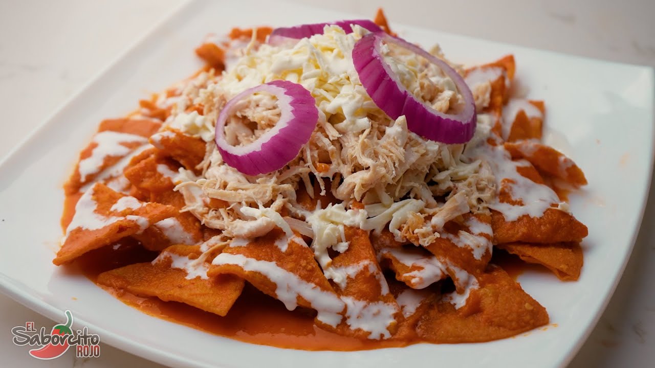 Chilaquiles Rojos con Pollo Picositos - 