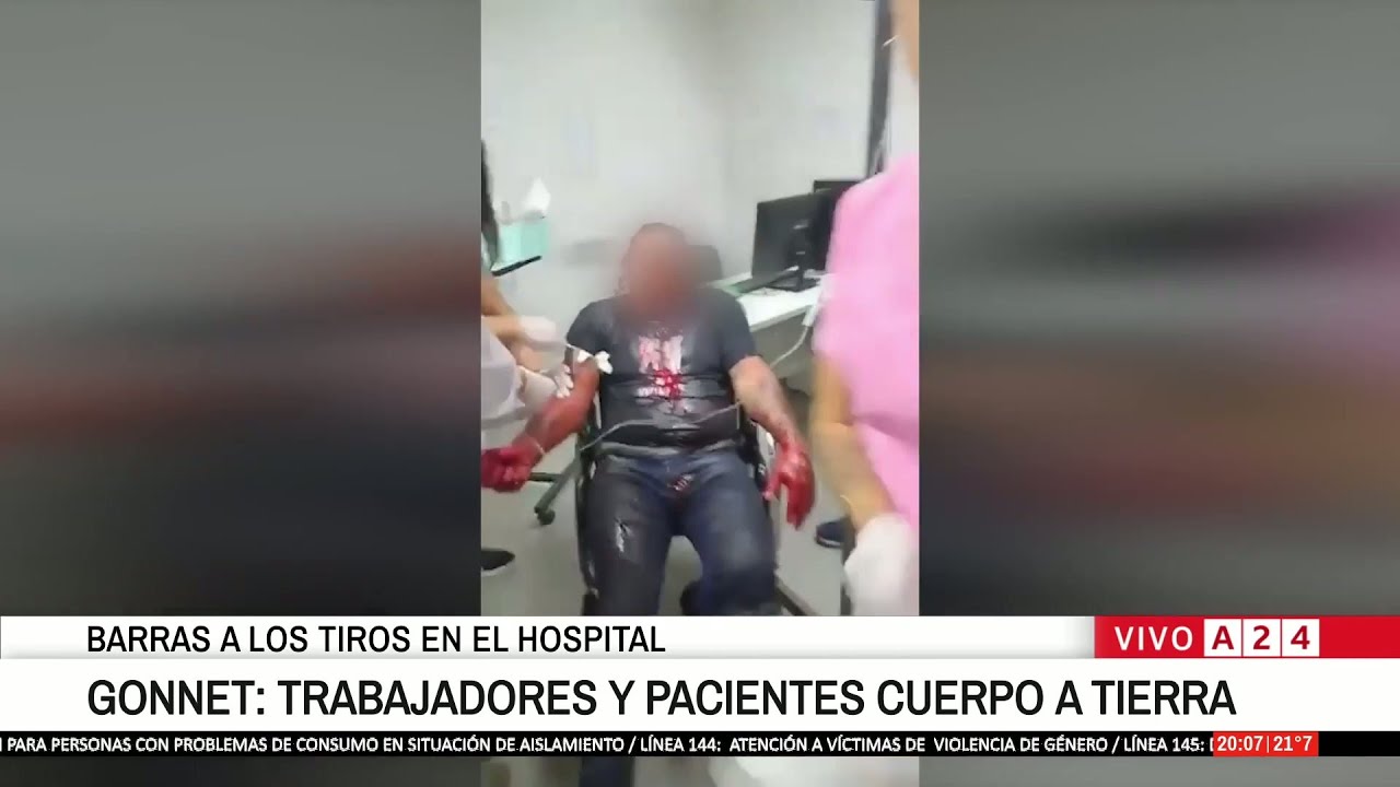 Las tremendas imágenes del tiroteo en el hospital Gonnet: así quedó Cristian El Volador Camilleri