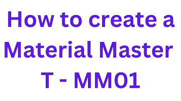 How to create a Material Master MM01 in SAP  SAP MM for beginners #SAPMM #Materialmaster MM  CLASS 5