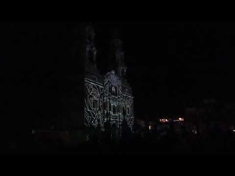 Proyección #Mapping en catedral (Aniversario 443 de Aguascalientes)