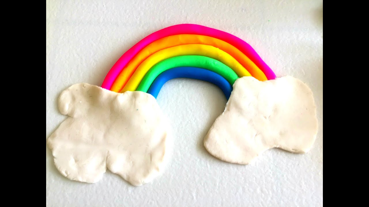 Play doh rainbow creation very easy for kids