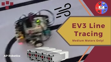 EV3 Ultrafast Line Follower + Medium Motors Only!  #linefollower #lego #robotics #coding #ev3
