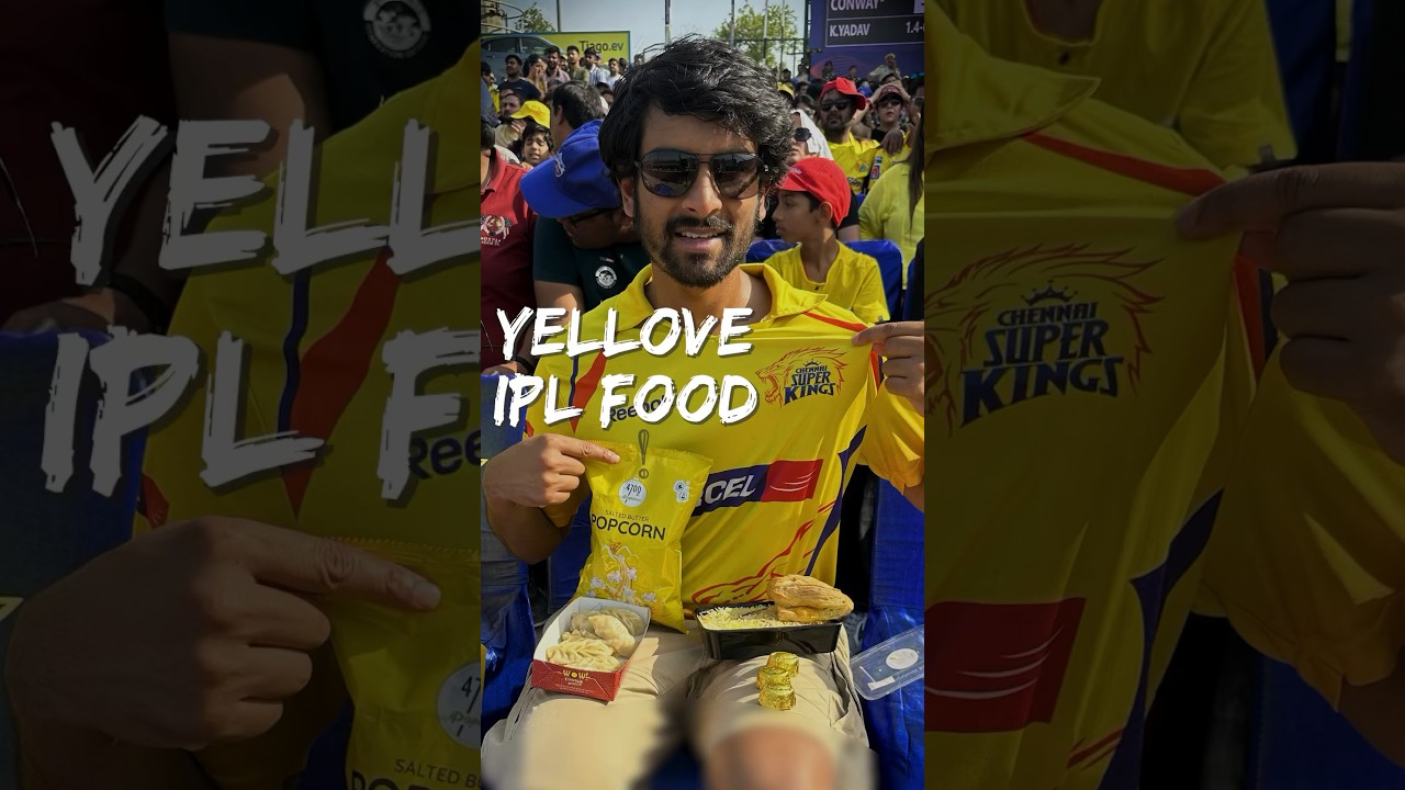 Eating Yellove Colored Food For CSK! 💛⭐️ 💛