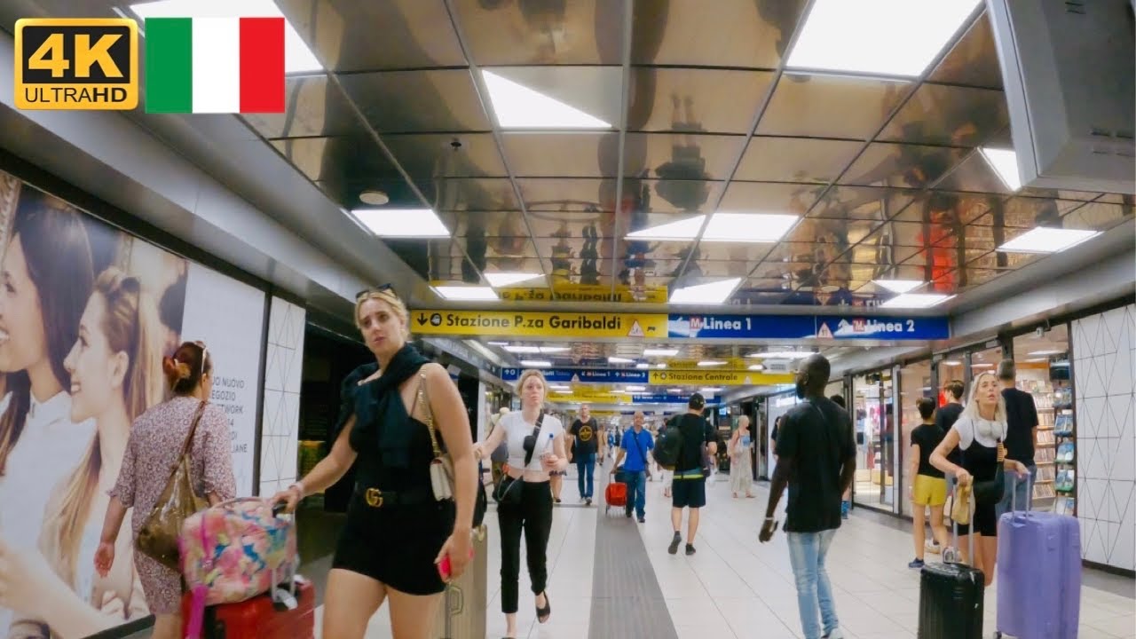 Naples - Garibaldi Station | Napoli Centrale | August 2023 Walking Tour - 4K UHD