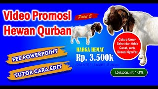 MUDAH SEKALI MEMBUAT VIDEO IKLAN PROMOSI HEWAN QURBAN DENGAN POWERPOINT || FREE TEMPLATE