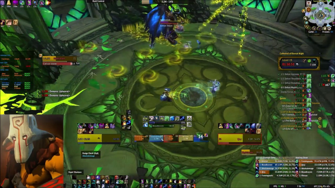 Mythic+ 15 Mephistroth (Cathedral of Eternal Night) Resto Druid PoV