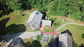 Drone footage of the Alden House Historic Site