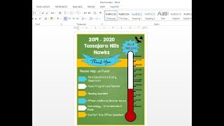 How to make a customizable fundraising thermometer flyer