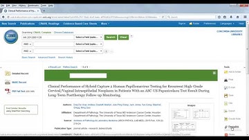 Locating permanent links in EBSCO record page