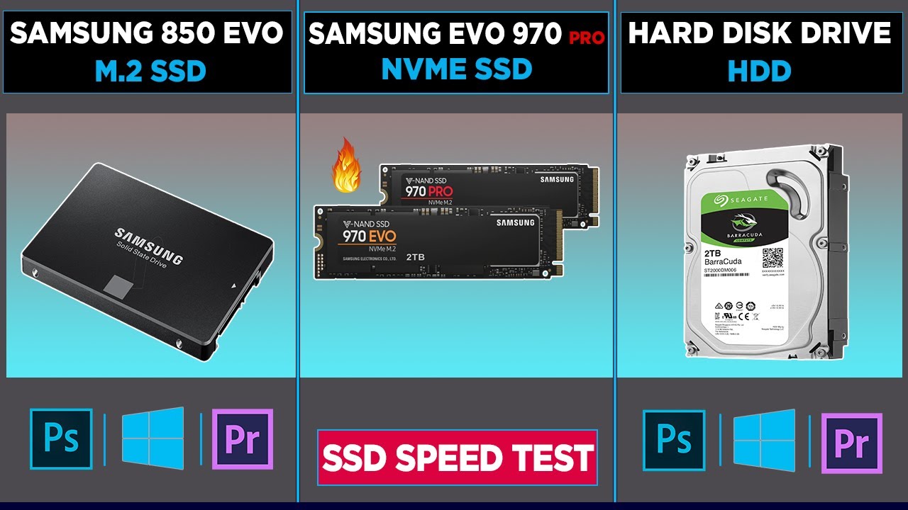 Antecedent mistress doorway Samsung Evo 970 Pro SSD | Samsung 850 Evo SSD | HDD |Speed Test. - YouTube