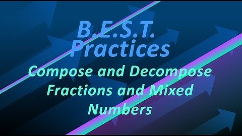 Spanish Best Practices 4th Grade Unit 6 - Compose and Decompose Fractions and Mixed Numbers