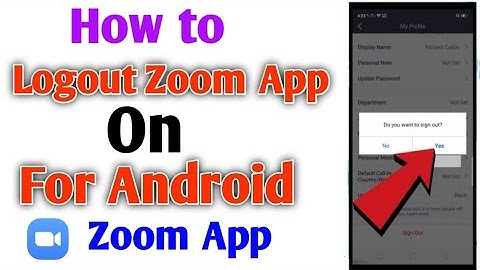 Zoom App ko Logout Kaise kare | How to logout in zoom app | Zoom App Logout Problem Solved
