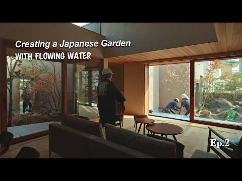 (pro.69 - Ep.2) 樹木を植える！庭師が滝と水の流れのある日本庭園を作る。