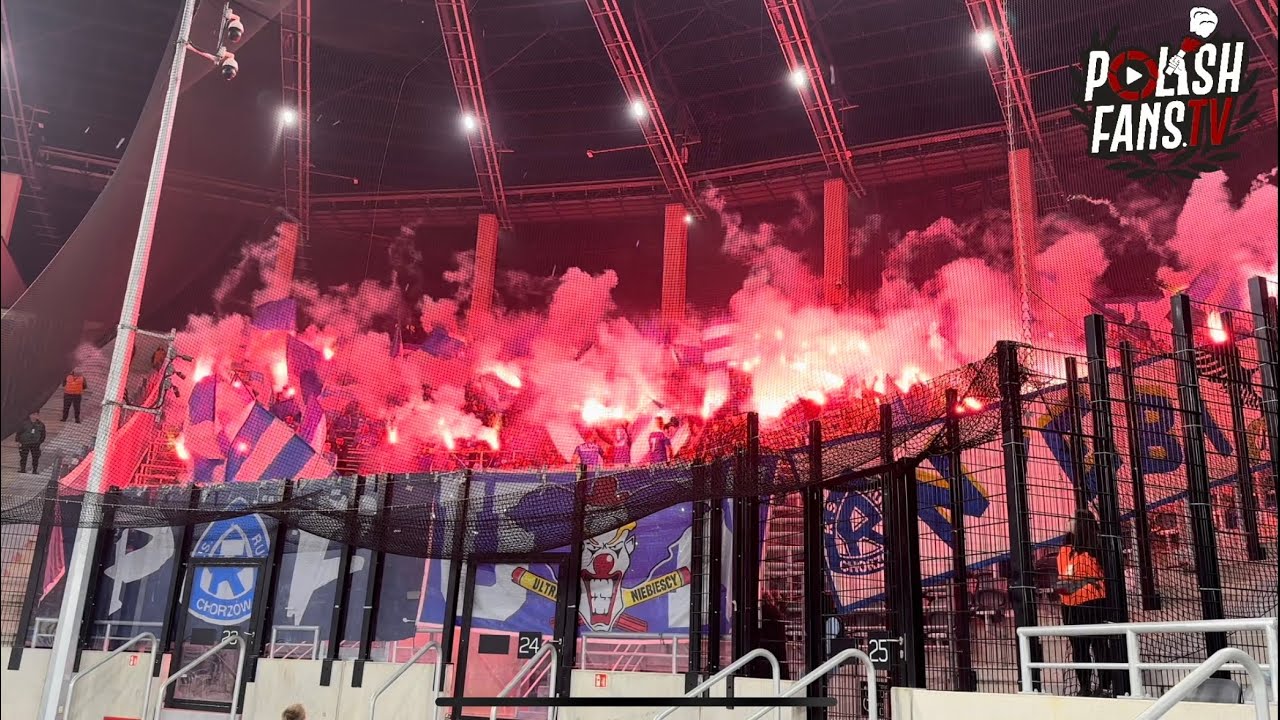 Ruch Chorzów z oprawą w Szczecinie na Pogoni (12.04.2024 r.)