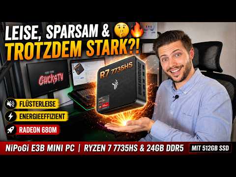 Quiet, efficient, and yet POWERFUL?! 🤫🔥 NiPoGi E3B Mini PC | Ryzen 7 7735HS & Radeon 680M with 24...