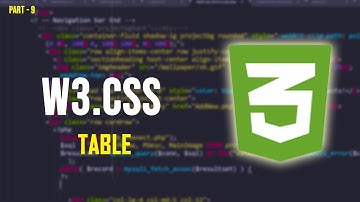 W3.CSS Beginners Tutorial – W3.CSS – TABLE.
