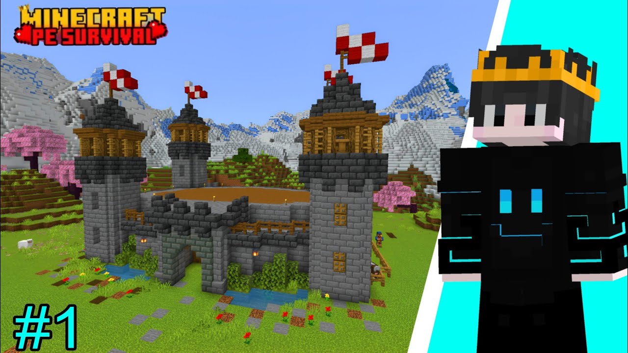 Minecraft PE Survival Series Ep 1 in 1.21 | Made OP Survival Base ...