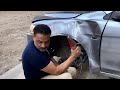 How to repair a dent without painting - waleed alteneen 🐉 وليد التنين 01006898667