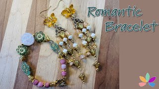 Romantic Bracelet and Earrings using Sam's Bead Box Chateau in Bloom!