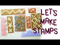 Easy recycled stamp tutorial  rough ready and scrummy stamps made from packaging  art journaling