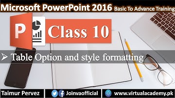Microsoft PowerPoint | Table Option | Table Style and Formatting.  10