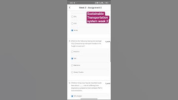 NPTEL sustainable Transportation system week 2 assignment-2 solution 2025
