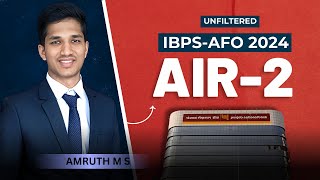 IBPS-AFO 2024 TOPPER AIR-2 Complete Preparation Strategy | By Mr AMRUTH @Technovimalp