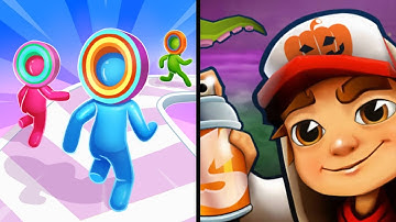 Layer Man Vs Subway Surfers 🏃🧑‍🚒🍭🛟 Max All Levels Android iOS Gameplay Ep 9