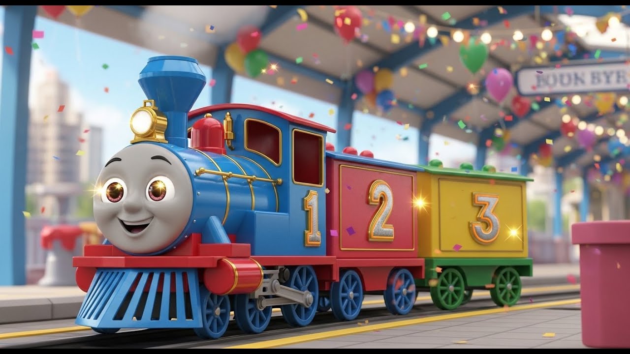 Learn 123 at the Toy Train Station | Kids Educational Song - YouTube