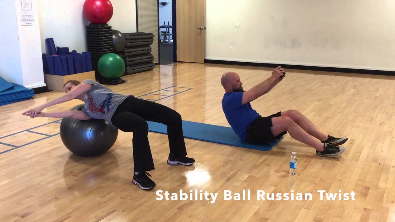 Stability Ball Russian Twist YouTube