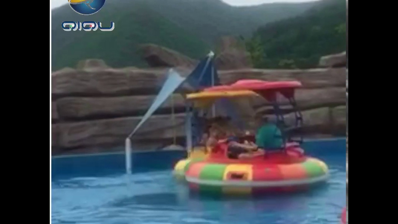 Laser and water gun bumper boat on hot sale