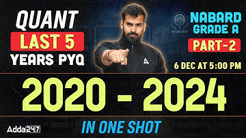 NABARD Grade A Quant PYQs 2025 | 2020–2024 Previous Year Questions One Shot Class By Rahul Meena