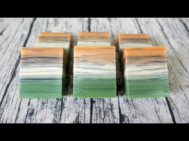 漸層線條皂DIY - gradient with thin lines design handmade soap - 手工皂