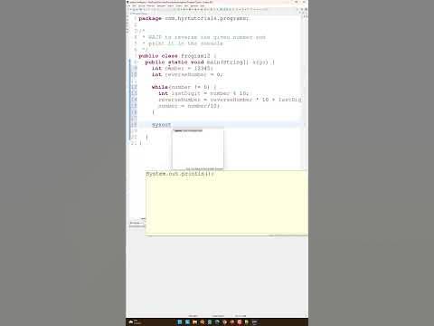 Write a java program to print the reverse of a given number | Java | # ...