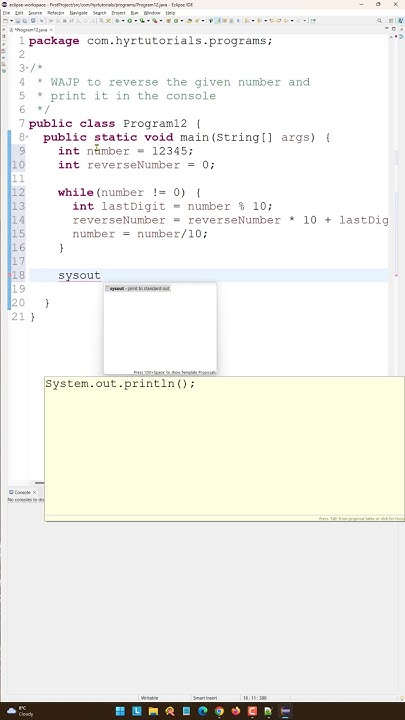 Write a java program to print the reverse of a given number | Java | # ...