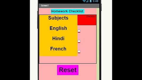 MIT App Inventor Project 4 Homework Checklist