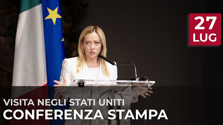 Visita negli USA, la conferenza stampa del Presidente Meloni