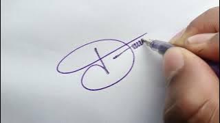 D letter signature making idea || How to sign D signature
