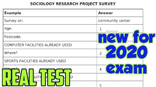 SOCIOLOGY RESEARCH PROJECT SURVEY LISTENING IELTS | NEW LISTENING TEST