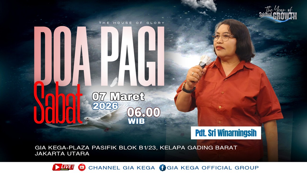 Doa Pagi Sabat - GIA KeGa -  07 Maret 2026 - Pdt. Sri Winarningsih
