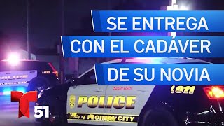 Mata a su novia a tiros, luego conduce con el cadáver dentro de su auto y se entrega a la policía