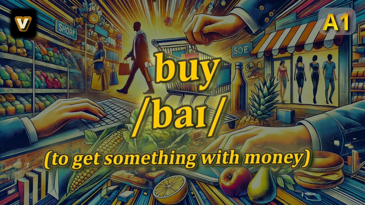 [v] buy meaning (to get something with money) with 5 examples - YouTube