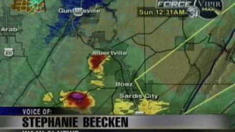 Stephanie Beecken Live From Albertville After April 24th Tornado