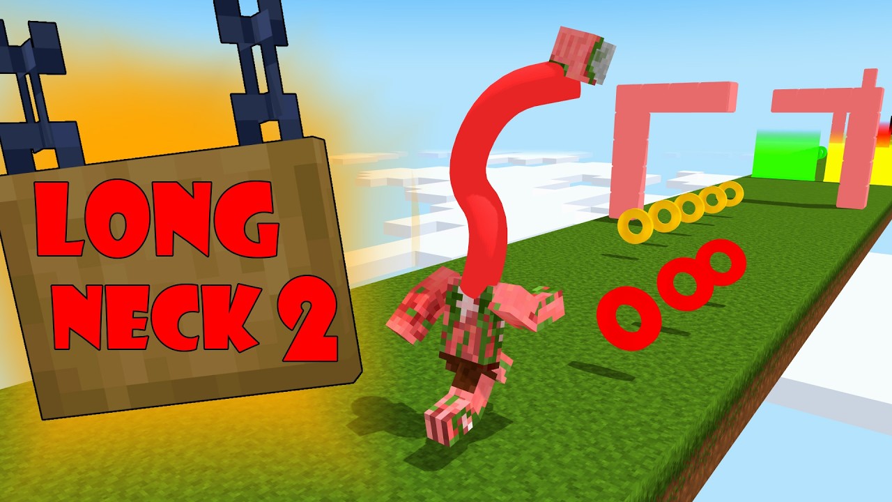 LONG NECK RUN CHALLENGE 2 - Minecraft animation