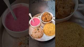 Colorful  & flavourful lunch thali with Beetroot raita recipe shorts youtubeshortsviraltrending