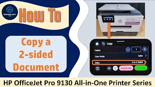 Impressora HP OfficeJet Pro 9130e 9135e Como copiar documentos frente e verso