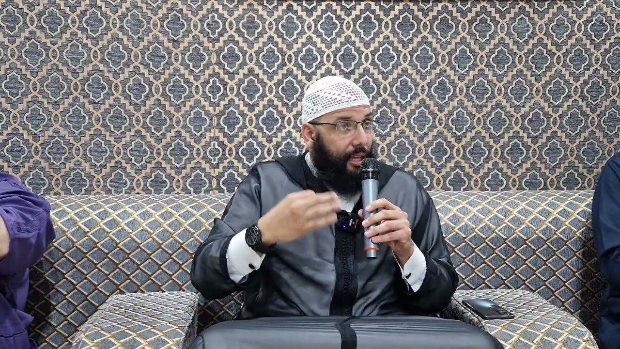 جلسة في بستان الريف بالمدينة النبوية مع المعتمرين المغاربة د محمد سلامي حفظه الله