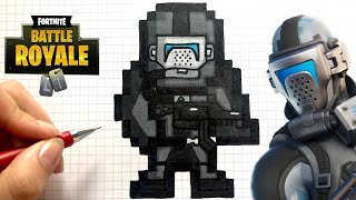 TUTO DESSIN SCUBA JONESY SKIN FORTNITE PIXEL ART