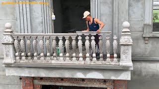 Excellent Design and Installation To Build Balcony Railing With New Style Precast Concrete Column